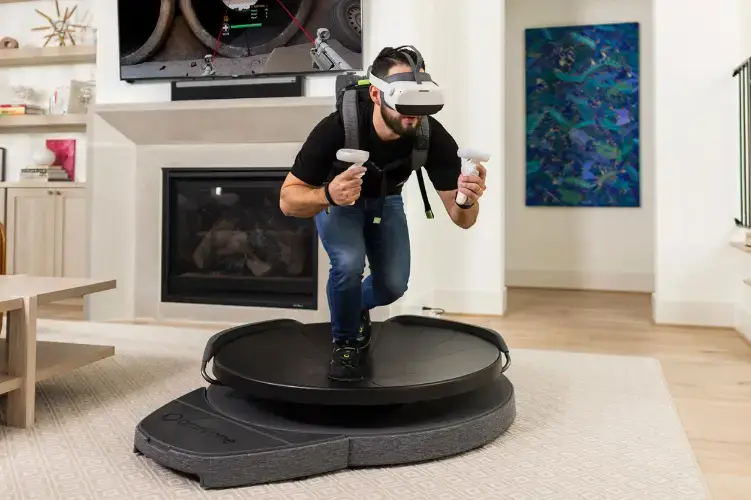 Omni One VR Treadmill enhances VR with 360-degree movement, advanced detection, and compact design.