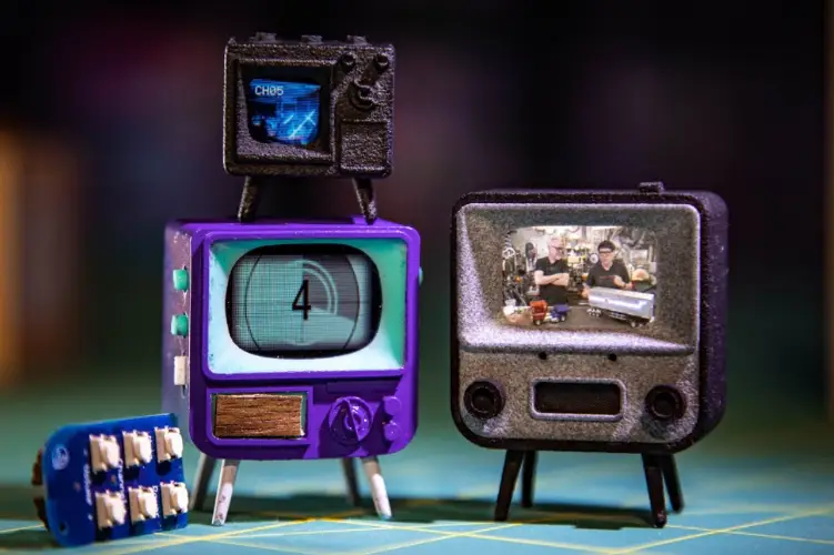 TinyCircuits TinyTV 2 offers vibrant high-resolution retro design and plays movies and shows.