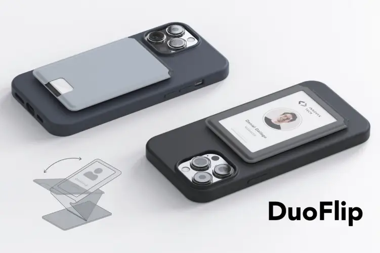 DuoFlip Flippable MagSafe ID card holder simplifies your everyday carry.