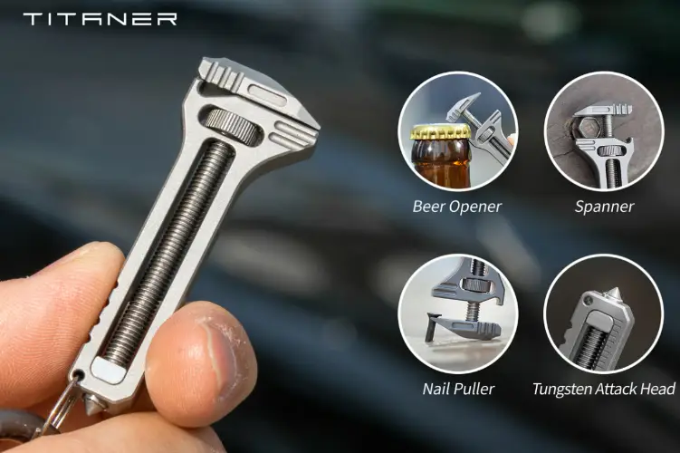 TiSpanner Compact Titanium Multitool combines versatility and convenience for everyday tasks